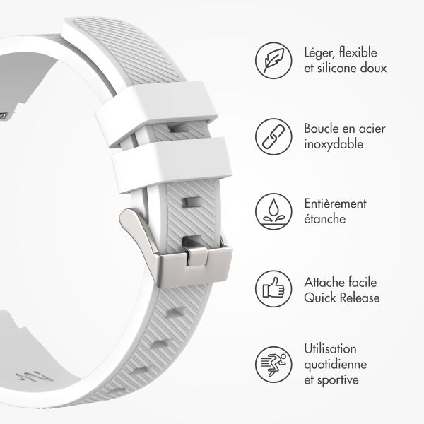 imoshion Bracelet en silicone souple - Connexion universelle 20 mm - Blanc