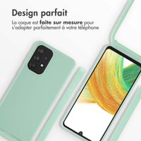 imoshion ﻿Coque en silicone avec cordon Samsung Galaxy A33 - Menthe verte