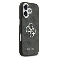 Guess Coque 4G Metal Logo Backcover Apple iPhone 17 - Silver Edge - Black