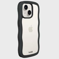 Holdit Coque Wavy iPhone 15/14/13 - Black / Transparent