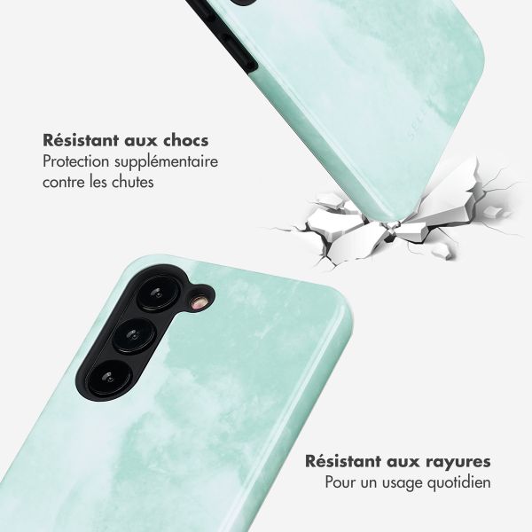 Selencia Coque arrière Vivid Tough Samsung Galaxy S23 - Marble Grayed Jade