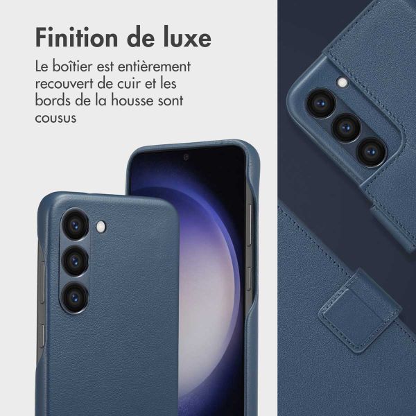 Accezz Étui de télephone portefeuille en cuir 2-en-1 avec MagSafe Samsung Galaxy S23 - Nightfall Blue