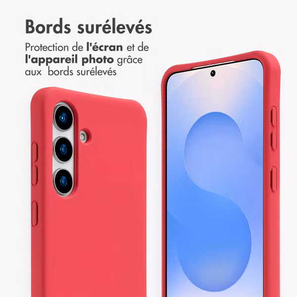 imoshion Coque arrière Color avec cordon amovible et MagSafe Samsung Galaxy S24 / S25 - Red Raspberry