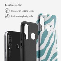 Selencia Coque arrière Vivid Tough Huawei P30 Lite - Colorful Zebra Pine Blue