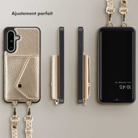 Selencia Coque à cordon avec porte-cartes enveloppe Sera Samsung Galaxy A36 / A56 - Champagne