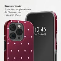 Selencia Coque arrière Vivid Apple iPhone 14 Pro - Happy Dots Burgundy