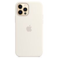 Apple Coque en silicone MagSafe Apple iPhone 12 (Pro) - White