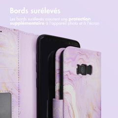 imoshion Étui de télephone portefeuille Design Samsung Galaxy S8 - Purple Marble