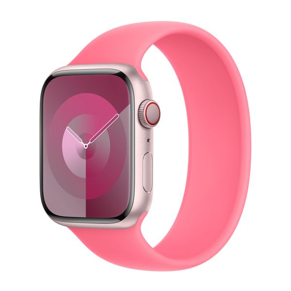 Apple Bracelet Boucle unique en Silicone Apple Watch | 38/40/41/42 mm  - Taille 1 - Rose