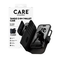 CARE by PanzerGlass Étui de télephone portefeuille Tango 2 en 1 avec MagSafe Apple iPhone 17 - Noir