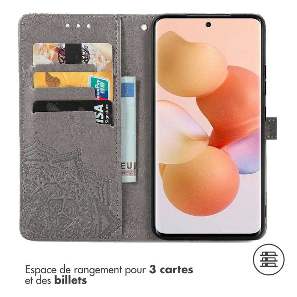 imoshion Etui de téléphone portefeuille Mandala Xiaomi 12T (Pro) - Gris