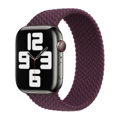Apple Bracelet Solo tressé Apple Watch | 44/45/46/49 mm - Taille 8 - Dark Cherry