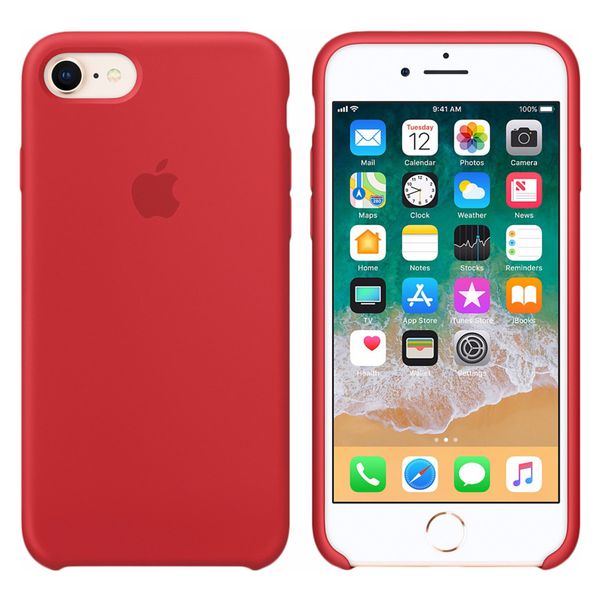 Apple Coque en silicone Apple iPhone SE (2022 / 2020) / 8 / 7 - Red