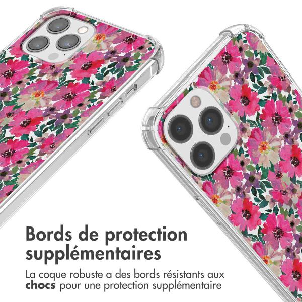 imoshion Coque Design avec cordon Apple iPhone 12 (Pro) - Flower Water
