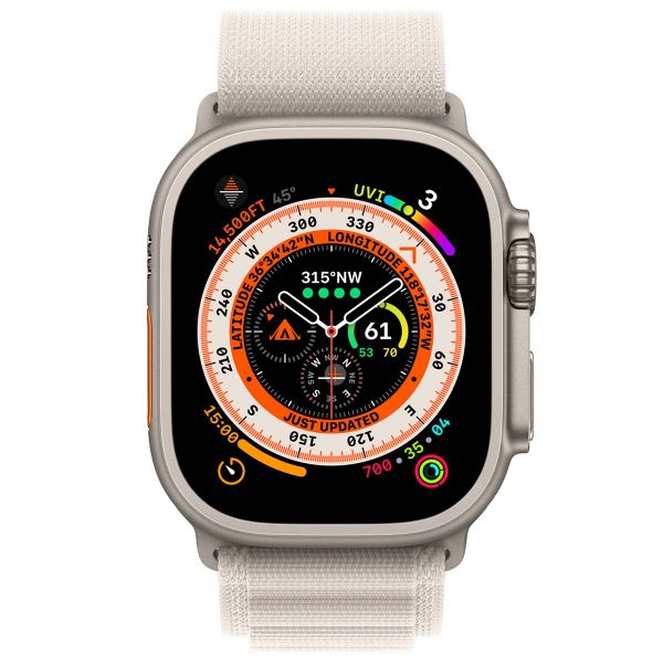 Apple Alpine Loop Band Apple Watch Series 1-10 / SE / Ultra (2) - 42/44/45/46/49 mm - Taille S - Starlight