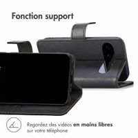 Étui de télephone portefeuille de luxe Google Pixel 11 - Noir