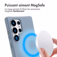 imoshion Coque arrière Color avec cordon amovible et MagSafe Samsung Galaxy S25 Ultra - Ash Blue