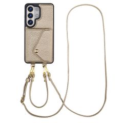 Selencia Coque de télephone Sera avec cordon et porte-cartes enveloppe Samsung Galaxy S26 Ultra - Champagne