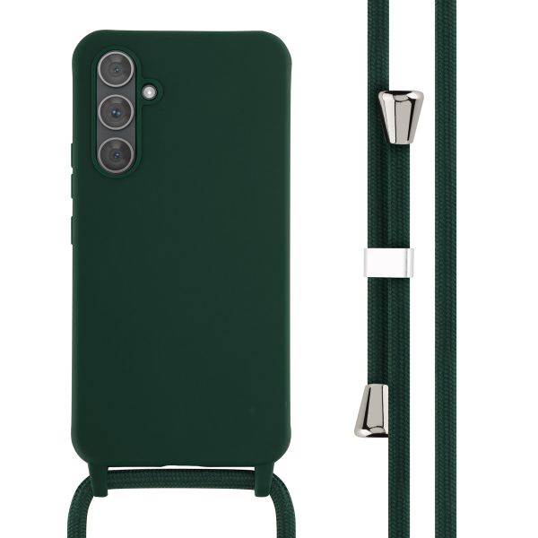 imoshion ﻿Coque en silicone avec cordon Samsung Galaxy A54 (5G) - Vert foncé