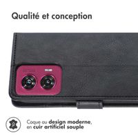 imoshion Étui de téléphone portefeuille Luxe Motorola Edge 50 Fusion - Noir