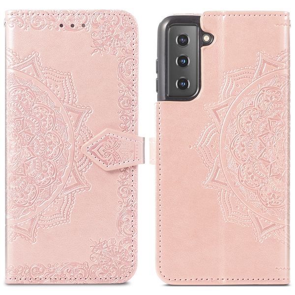 imoshion Etui de télephone Mandala Samsung Galaxy S21 - Rose Doré