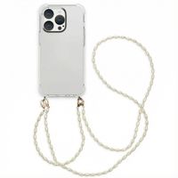 imoshion Coque avec dragonne + bracelet - Perles Apple iPhone 15 Pro - Transparent