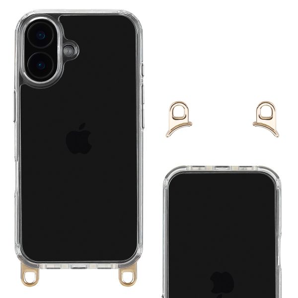 Selencia Coque arrière avec crochets amovibles Apple iPhone 16 - Transparent