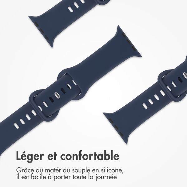 imoshion Bracelet en silicone⁺ Apple Watch Series 1 á 9 / SE (38/40/41 mm) | Series 10 (42 mm) - Midnight - Taille S/M