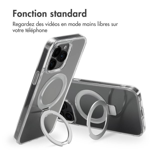 Accezz Coque Ring Stand avec MagSafe Apple iPhone 14 Pro Max - Transparent