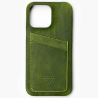 Wachikopa Coque Full Wrap C.C. avec 2 porte-cartes iPhone 15 Pro Max - Forest Green