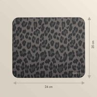 Selencia Sabi Tapis de Souris en Similicuir imprimé panthère - 20 x 24 cm - Midnight Black