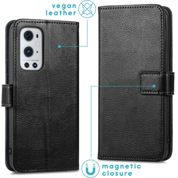 imoshion Étui de télephone portefeuille de luxe OnePlus 9 Pro - Noir