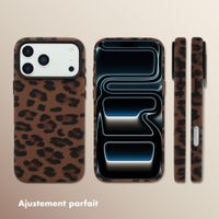 Selencia Coque Sabi imprimé panthère avec MagSafe Apple iPhone 17 Pro Max - Mocha Brown