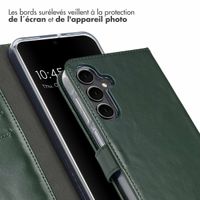 Selencia Étui portefeuille en cuir véritable Samsung Galaxy A16 - Vert