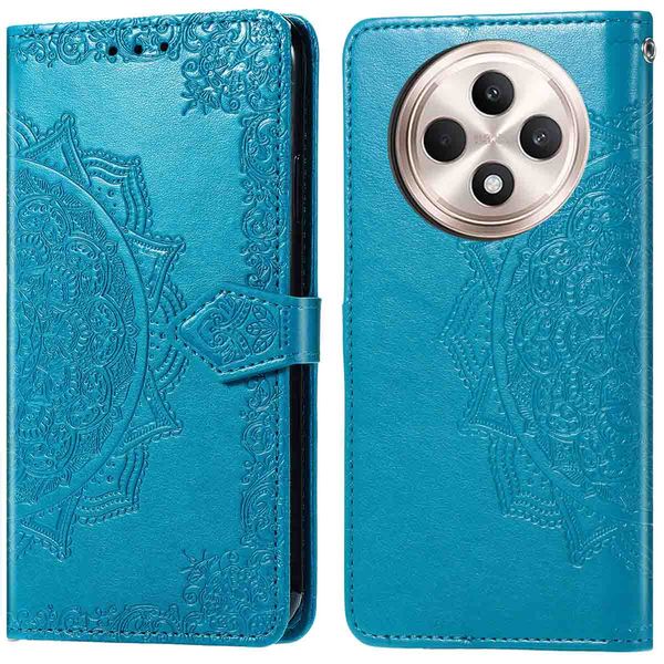 imoshion Etui de téléphone portefeuille Mandala Oppo Reno 12F 5G - Turquoise