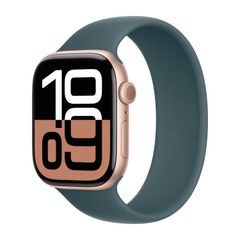 Apple Bracelet Boucle unique en Silicone Apple Watch Series 1 - 11 / SE / Ultra (44/45/46/49 mm) - Taille 11 - Lake Green