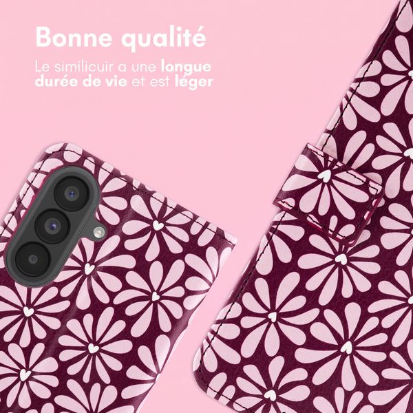imoshion Étui de télephone portefeuille Design Samsung Galaxy A37 (5G) - Bloom Love Blush