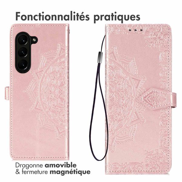 imoshion Etui de télephone Mandala Samsung Galaxy Z Fold 5 - Rose Doré