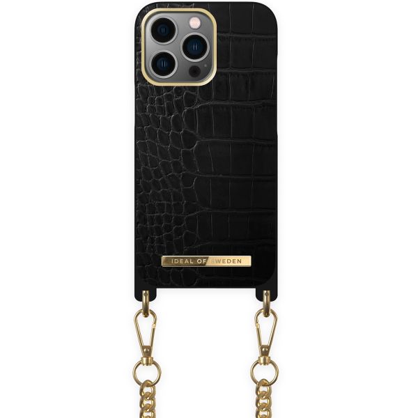 iDeal of Sweden Coque collier Atelier iPhone 13 Pro - Jet Black Croco