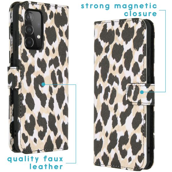 imoshion Coque silicone design Galaxy A72 - Golden Leopard