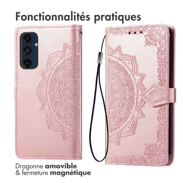 imoshion Etui de télephone Mandala Samsung Galaxy A16 - Rose Doré
