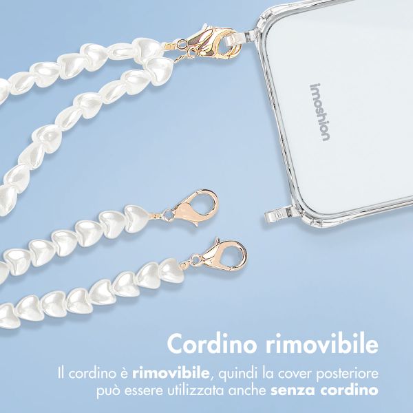 imoshion Coque avec dragonne + bracelet Apple iPhone 15 Pro Max - Perles Cœurs