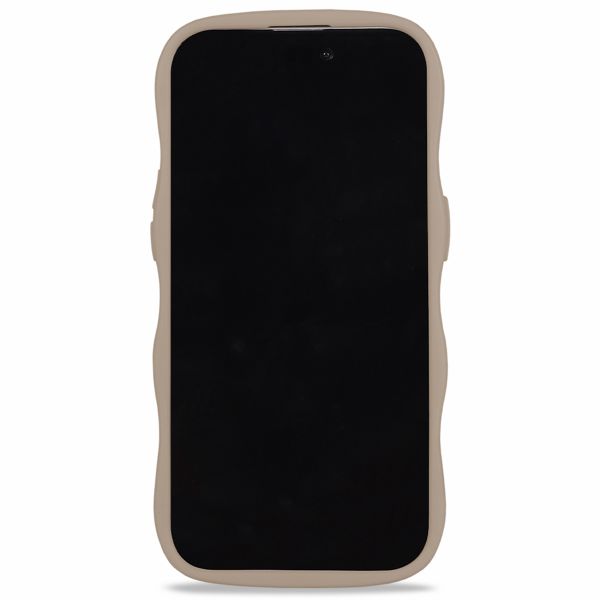 Holdit Coque Wavy Apple iPhone 14 Pro Max - Mocha Brown / Transparent