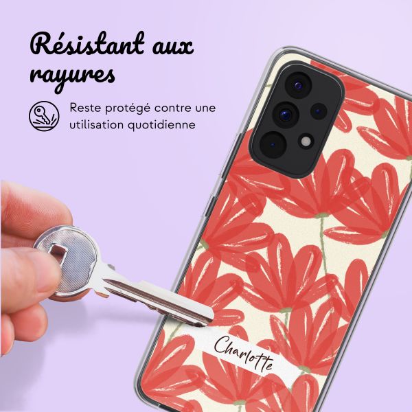 Coque personnalisée avec des fleurs Samsung Galaxy A53 - Transparent