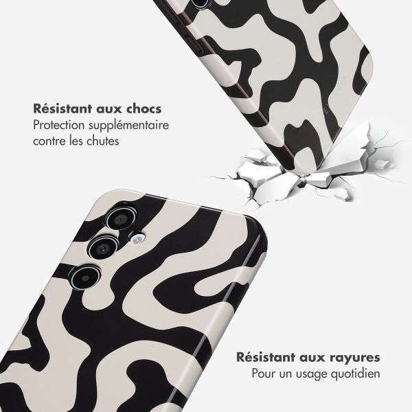 Selencia Coque arrière Vivid Samsung Galaxy A35 - Art Wave Black