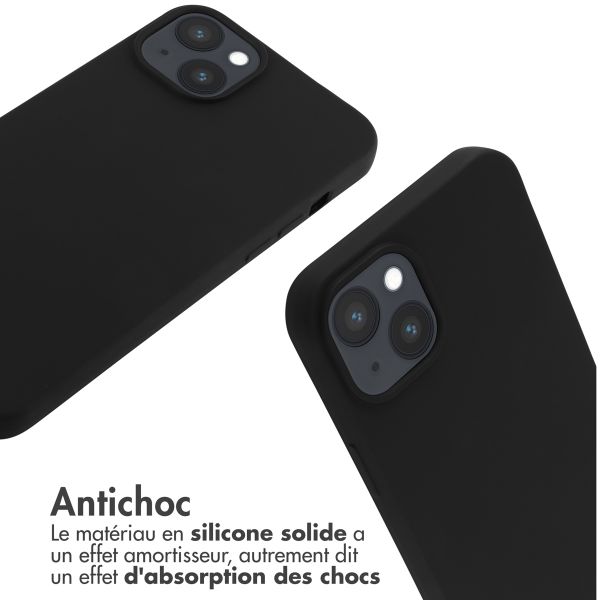 imoshion ﻿Coque en silicone avec cordon iPhone 14 Plus - Noir