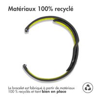 imoshion Bracelet sportif en silicone - Connexion universelle de 22 mm - Noir / Néon Jaune