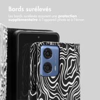 imoshion Étui de télephone portefeuille Design Motorola Moto G04 / G24 - Black And White