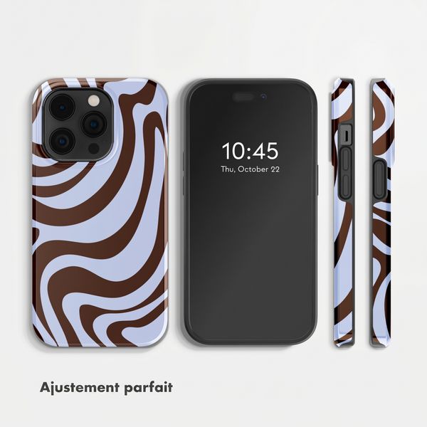 Selencia Coque arrière Vivid Apple iPhone 14 Pro - Dream Swirl Chocolate