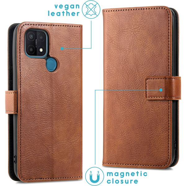 imoshion Étui de télephone portefeuille de luxe Oppo A15 - Marron